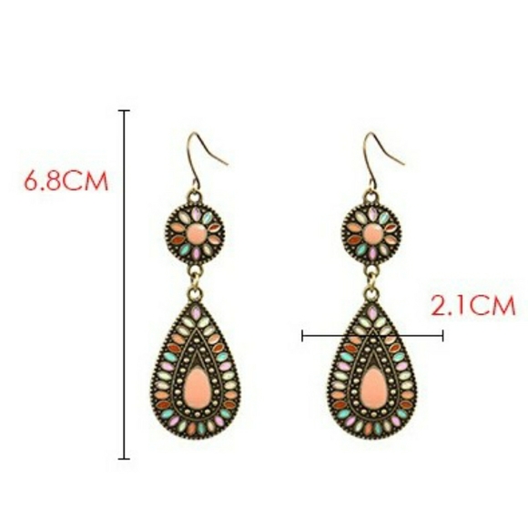 Last 3 Pair Set Tribal Bohemian Dangle Earrings - Picture 8 of 9